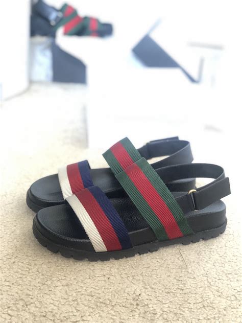 gucci rimini double strap sandal|Gucci sandals double g.